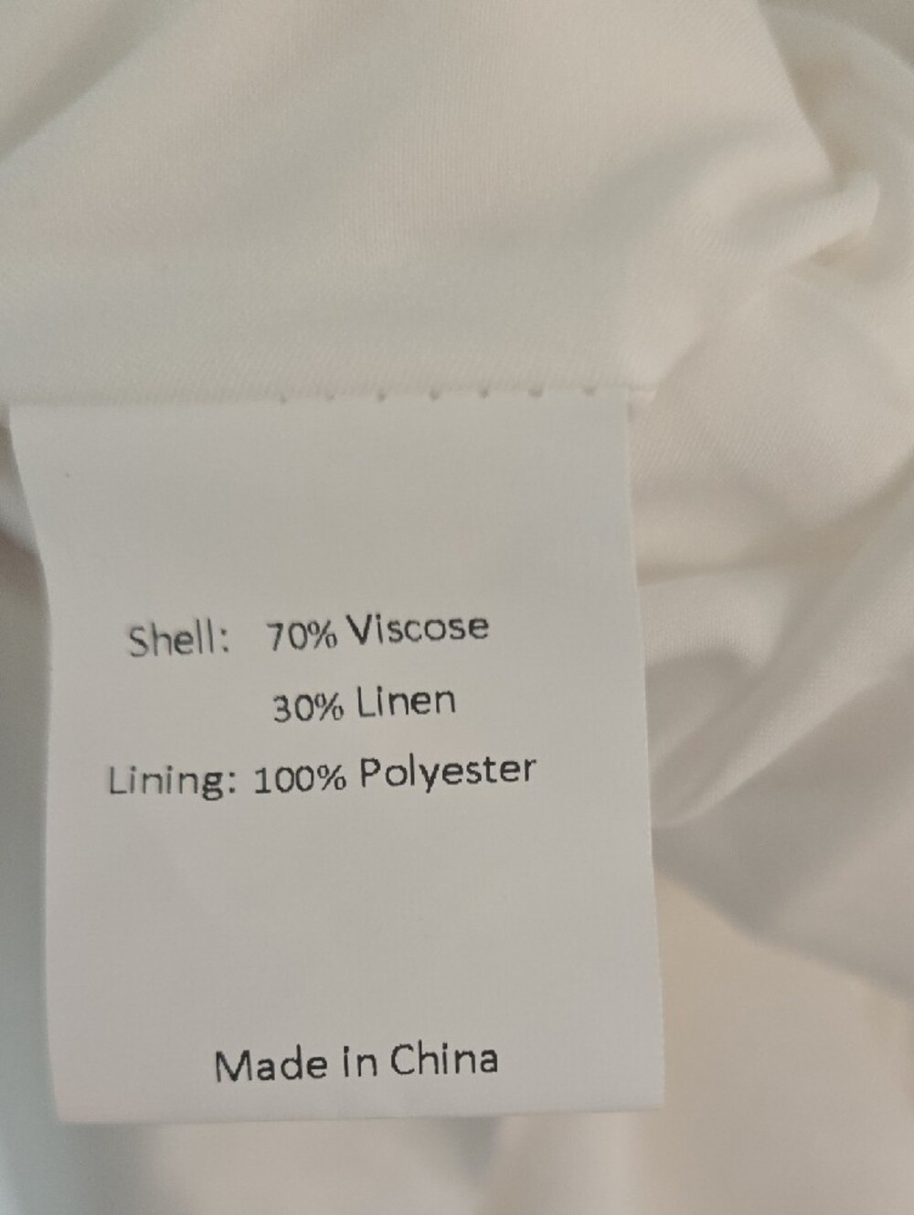 NWT White Midi Shift Dress Linen Blend - Picture 3 of 5